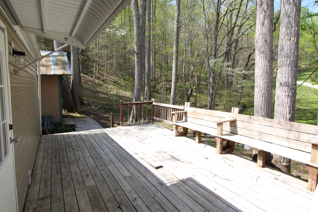 Back deck with seating