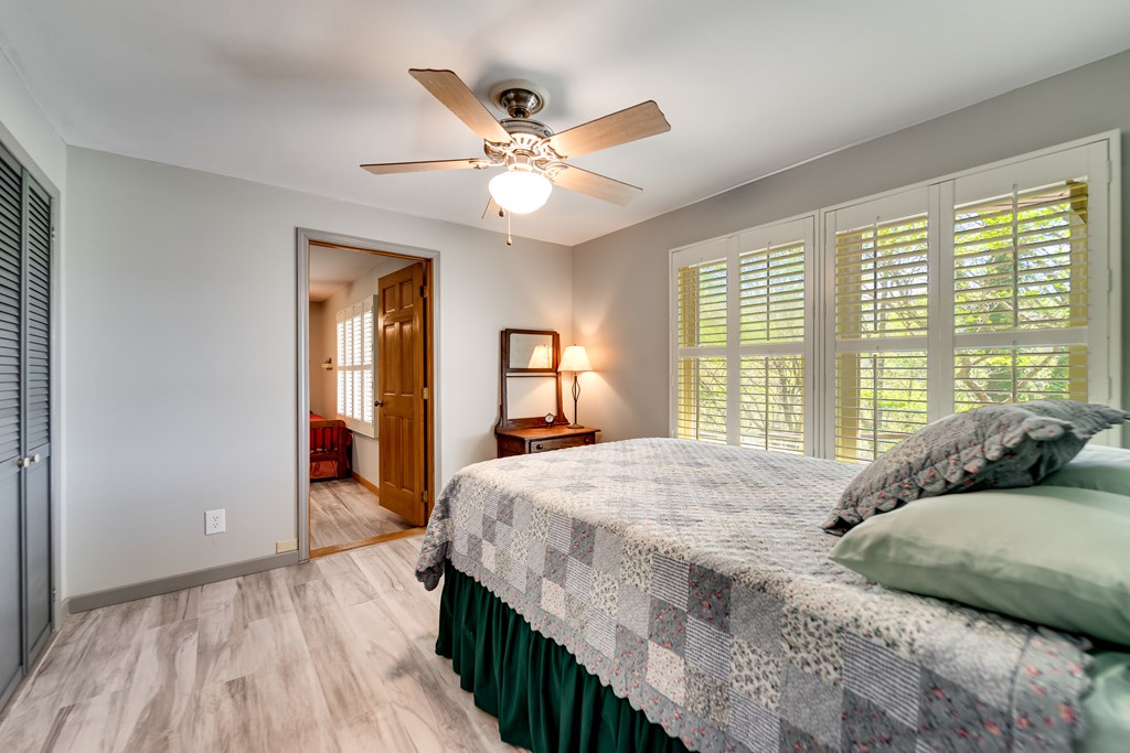 Second bedroom with plantation shutters