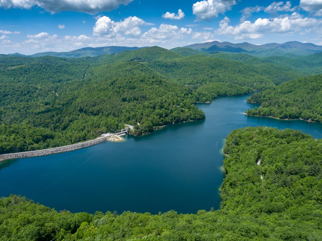 Drone photography of Wolf Lake NC. The National Fo